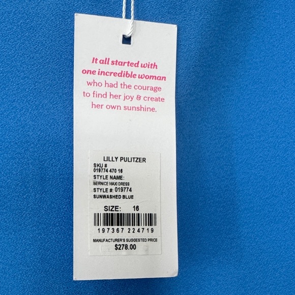 Lilly Pulitzer Vibrant Blue Maxi Dress - Picture 3 of 9